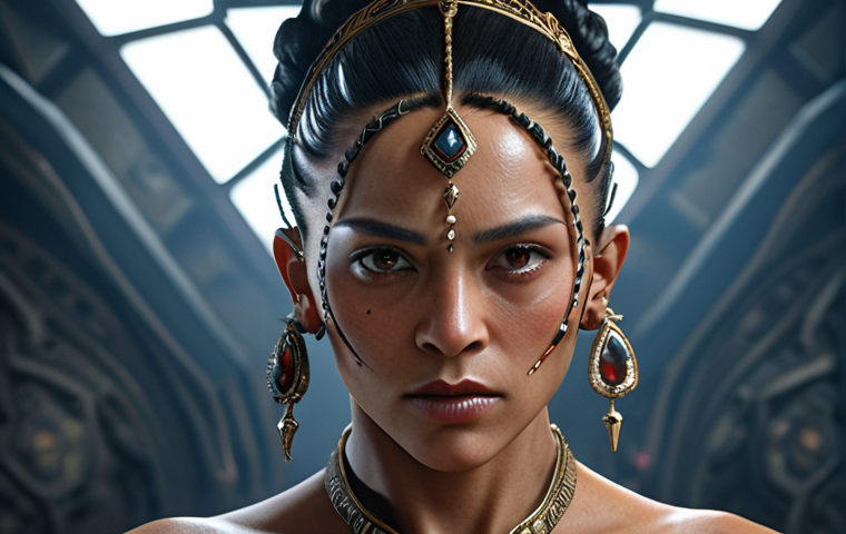 A Lineage character undergoing a dynamic transformation, showcasing enhanced skills and stats, with a 'vogue' style and surprising power. Focus on visual elements that convey strength and adaptability.